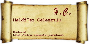 Halász Celesztin névjegykártya